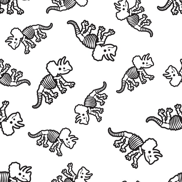 Seamless pattern with dinosaur bones Pattern for children's clothes