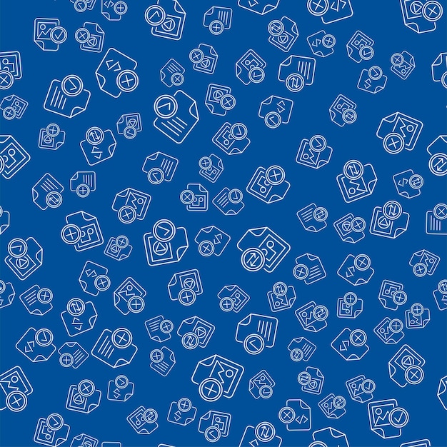 Seamless pattern with document files folders icons