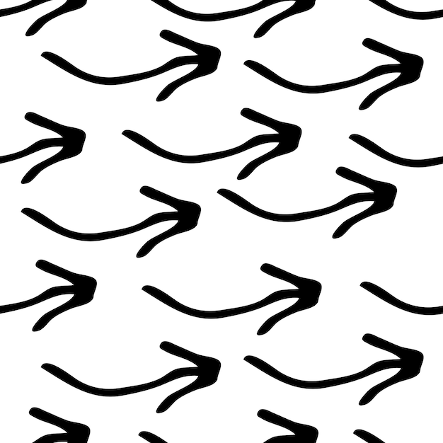 Seamless pattern with doodle arrows