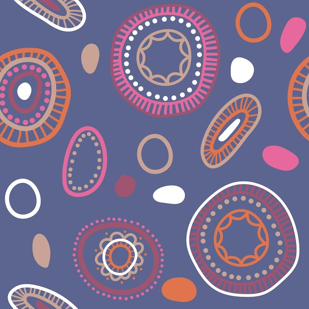 seamless pattern with doodle ornament