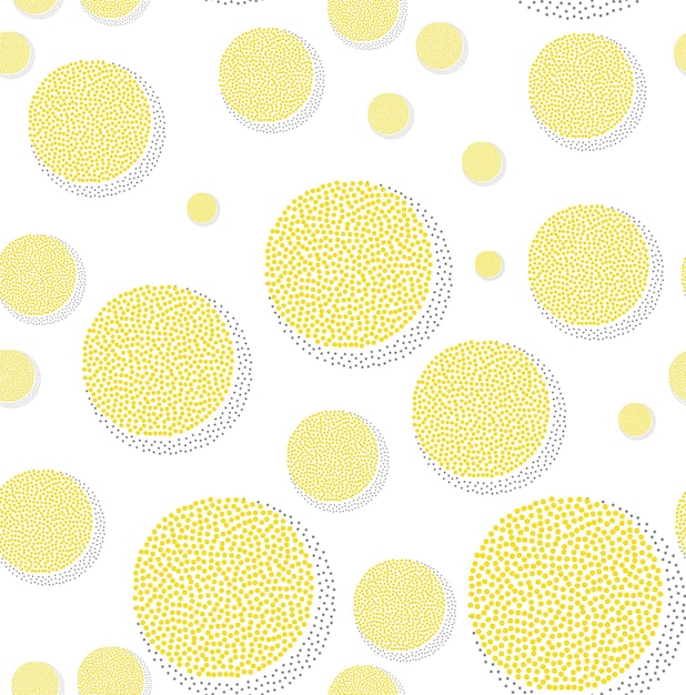 Seamless pattern with dotted circles. Vector repeating texture. Stylish background