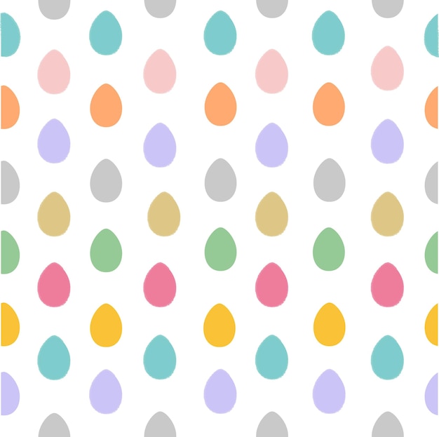 Seamless pattern with easter eggs colorful vector illustration