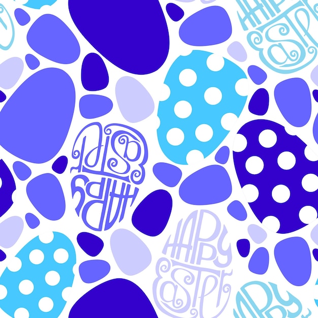 Seamless pattern with easter eggs in vector