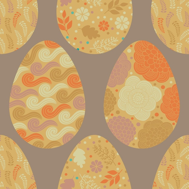 Seamless pattern with Easter eggs vector