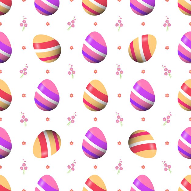 Seamless pattern with easter eggs