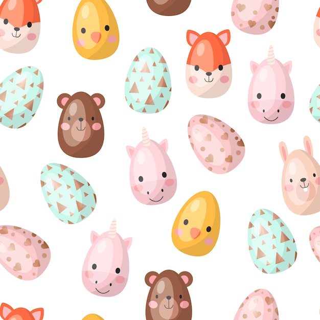 Seamless pattern with Easter 