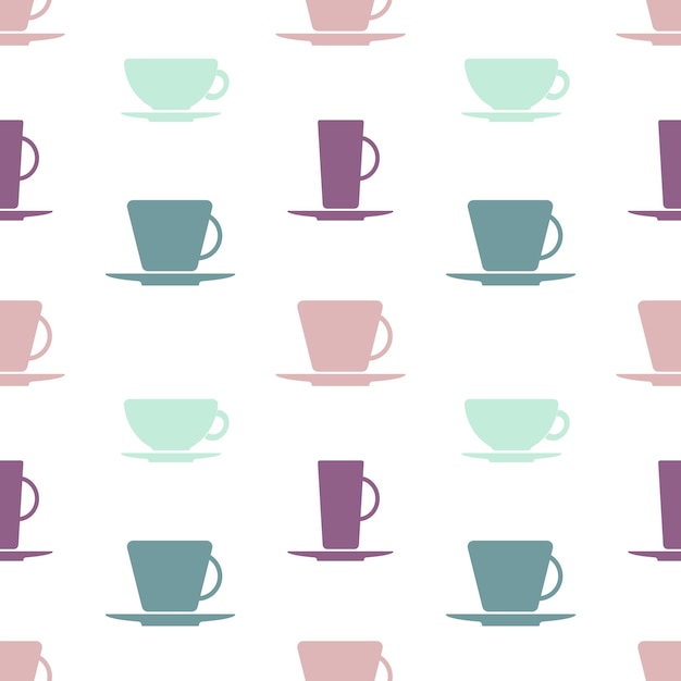 Seamless pattern with elements of kitchen utensils in pastel colors For packaging paper design