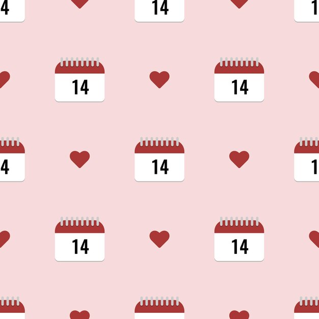 Vector seamless pattern with envelopes and hearts for valentines day