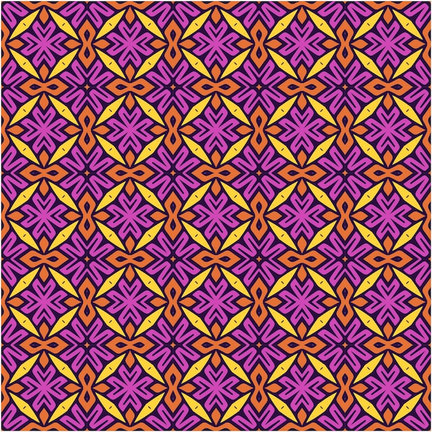 Seamless pattern with ethnic abstract style