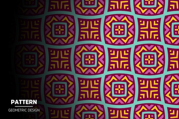 Seamless pattern with ethnic mandala ornament