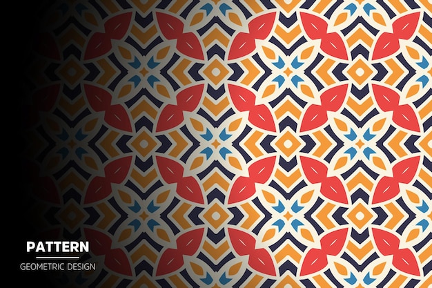 Seamless pattern with ethnic mandala ornament