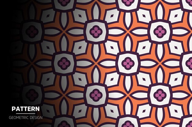 Seamless pattern with ethnic mandala ornament