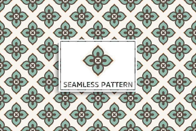 Seamless pattern with ethnic mandala ornament