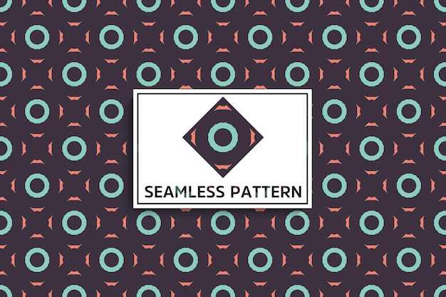 Seamless pattern with ethnic mandala ornament