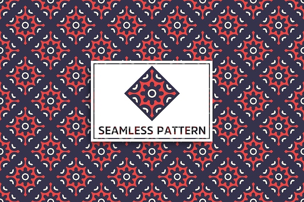 Seamless pattern with ethnic mandala ornament