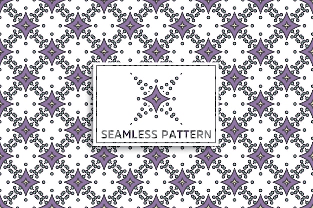 Seamless pattern with ethnic mandala ornament