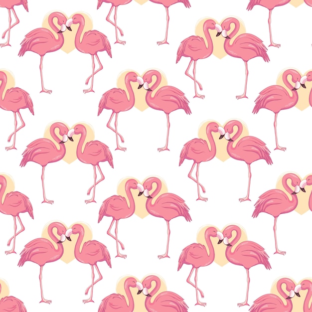 seamless pattern with flamingos