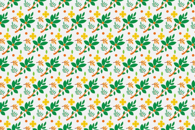 Seamless pattern with flat autumn