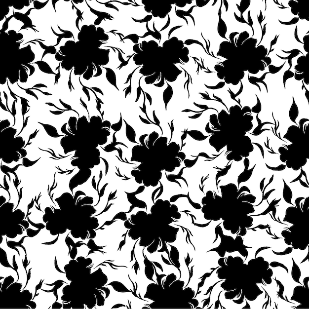 Seamless pattern with floral background