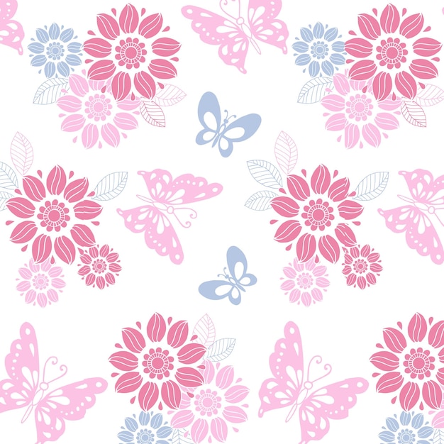 seamless pattern with Floral cuteand color fulstel