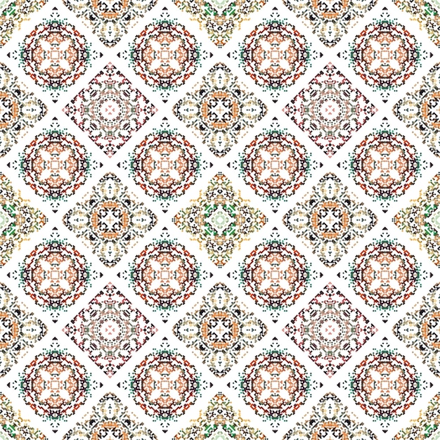 Vector a seamless pattern with a floral motif.