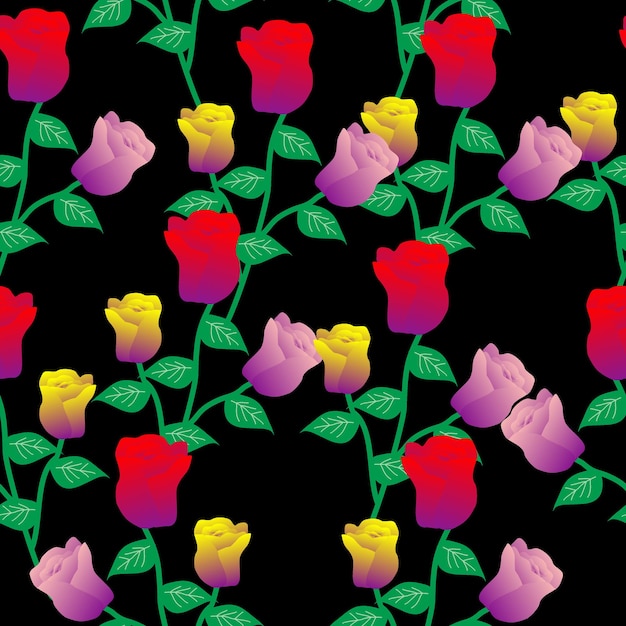 Seamless pattern with floral motifs able to print for cloths, tablecloths, blanket, shirts, dresses