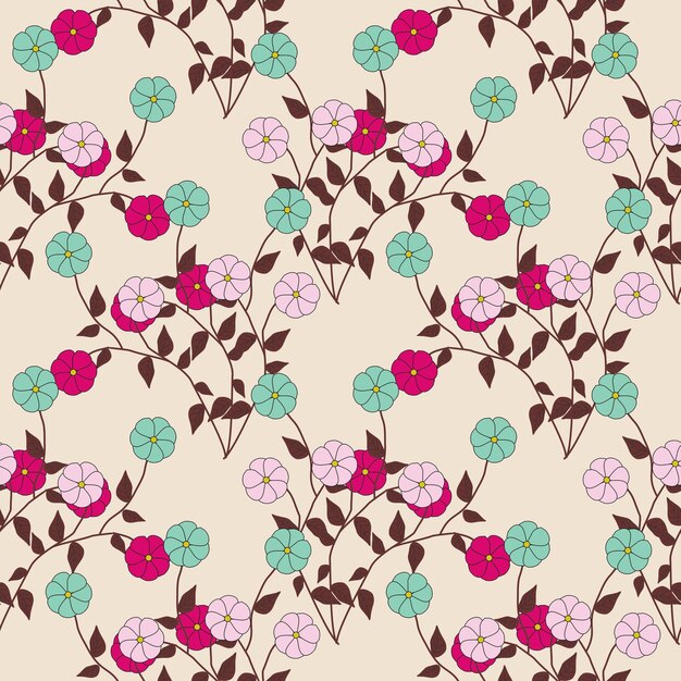 Seamless pattern with floral motifs able to print for cloths tablecloths blanket shirts dresses