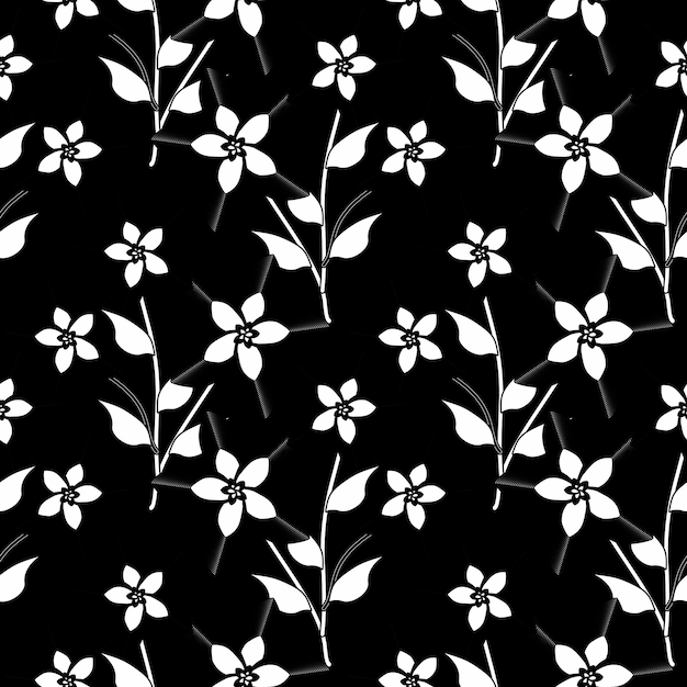 천 식탁보 담요 셔츠 드레스에 인쇄할 수 있는 꽃 모티브가 있는 원활한 패턴