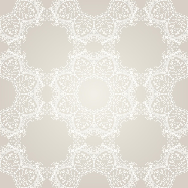 Vector seamless pattern with floral ornament