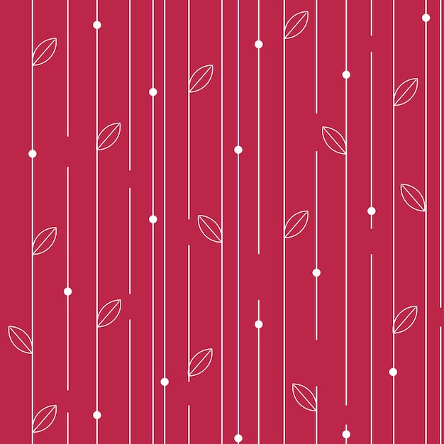 Seamless pattern with floral ornamentation and vertical lines of the color of the year Viva Magenta