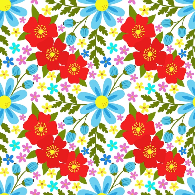 Seamless pattern with flowers abstract repeating patternFor paper cover fabric textiles gift