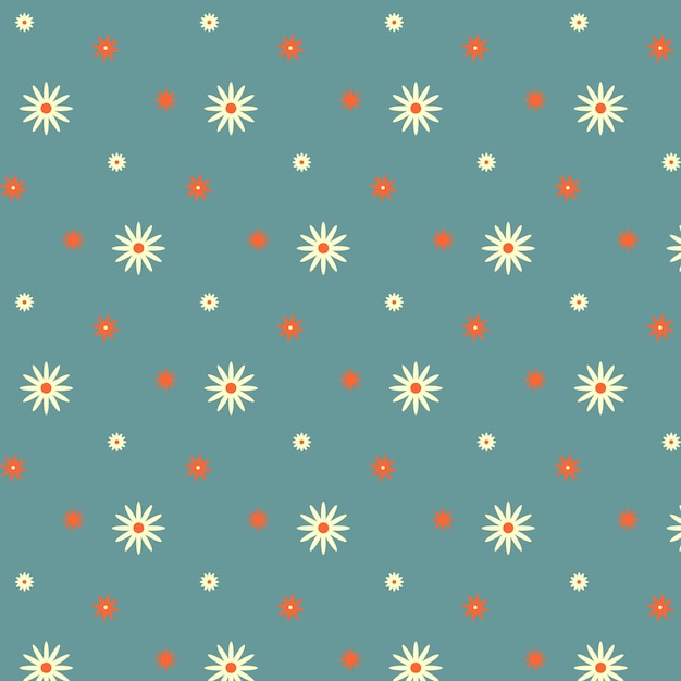 seamless pattern with flowers vector illustration