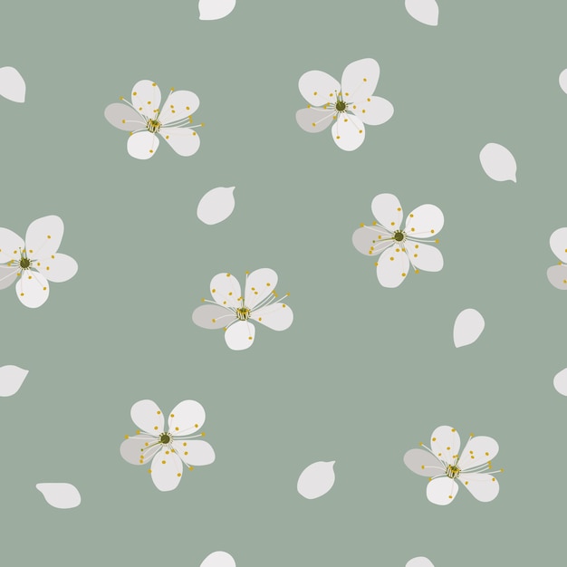 Seamless pattern with flowers