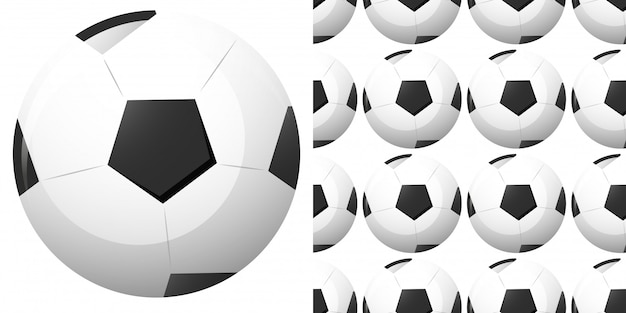 Seamless pattern with football