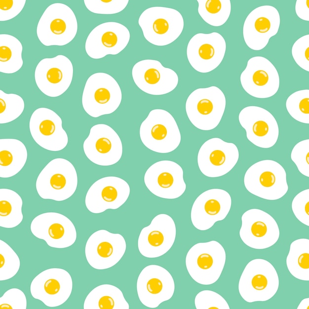 Seamless pattern with fried eggs