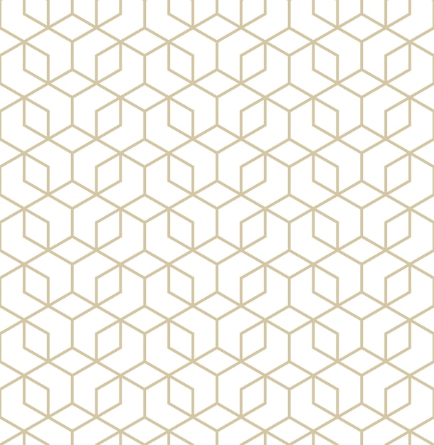 Seamless pattern with a geometric hexagon