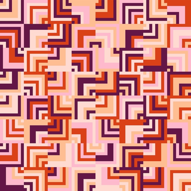 Seamless pattern with a geometric pattern of squares.