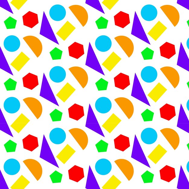 Seamless pattern with geometric shapes