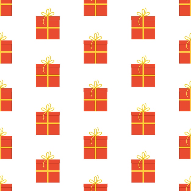 Seamless pattern with gift boxes. Vector illustration.