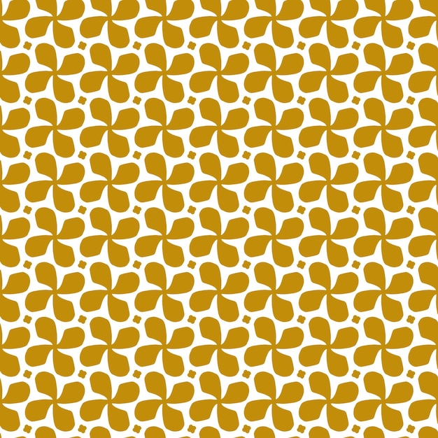 Seamless pattern with gold circles on a white background.