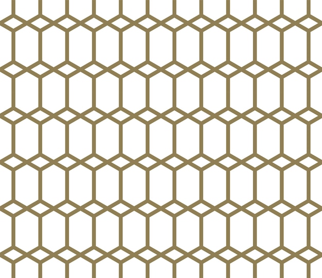 A seamless pattern with gold hexagons