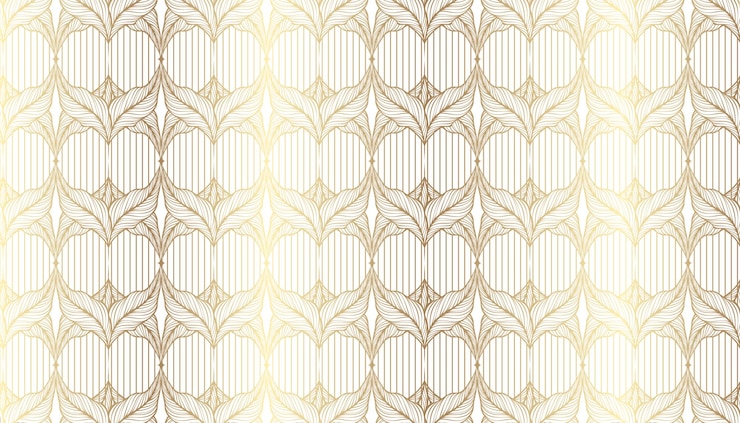 Vector 白い背景の金色の葉のシームレスなパターン