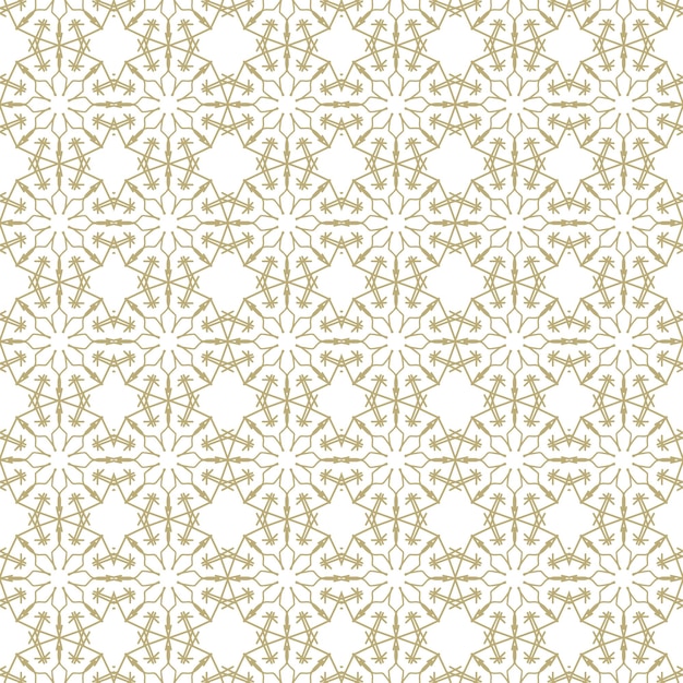 A seamless pattern with gold and white flowers.