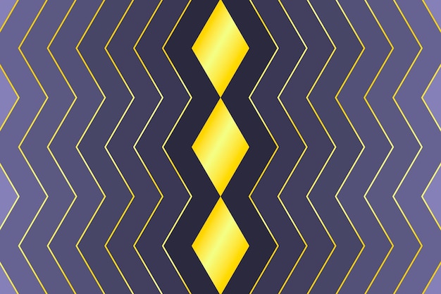 Seamless pattern with golden rhombus on dark blue background Art deco style Vector illustration