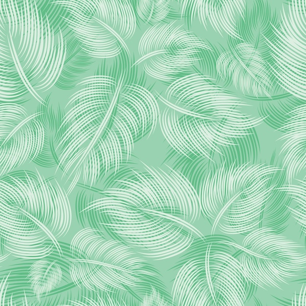 Seamless pattern with green leaf