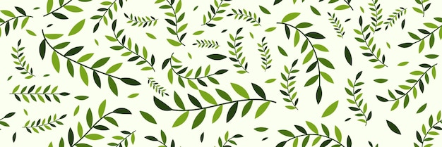 緑の葉とのシームレスなパターン 抽象的な明るい緑の葉のシームレスなパターン エキゾチックな植物 ベクトル図