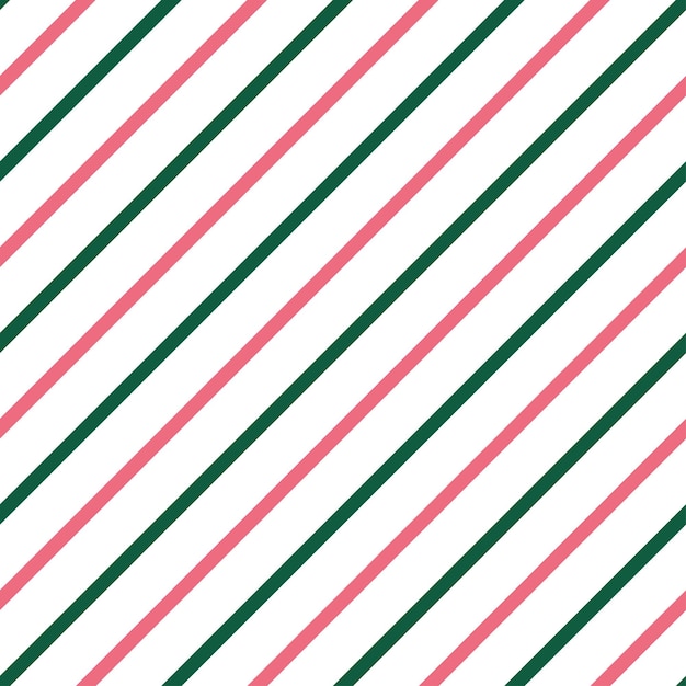 Vector seamless pattern with green and pink oblique lines