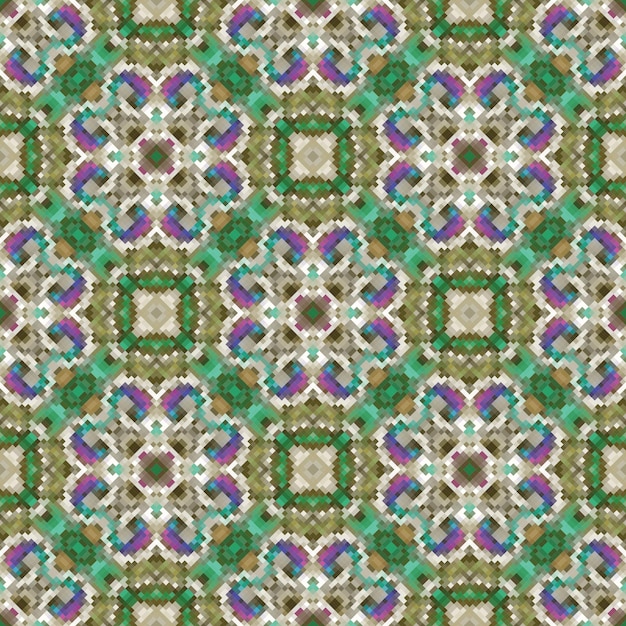 A seamless pattern with green and purple colors.