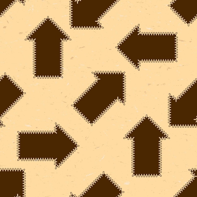 Seamless pattern with grungy arrows
