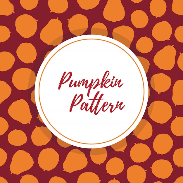 Seamless pattern with halloween silhouettes pumpkins